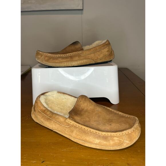 UGG Australia Men's Ascot Moccasin Slippers - Chestnut size 12 - Picture 1 of 5